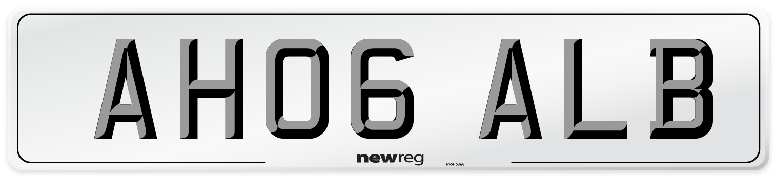 AH06 ALB Number Plate from New Reg